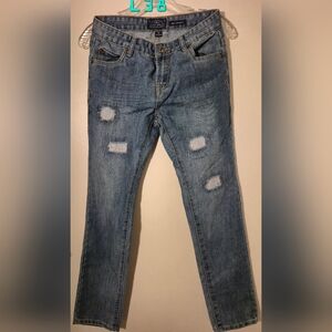 Lucky Brand Kids Blue Jeans Sz 18 Billy Straight Distressed Boy Girl